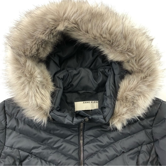 ANNE Klein chevron quilted puffa parka Size 16 - Picture 2 of 14